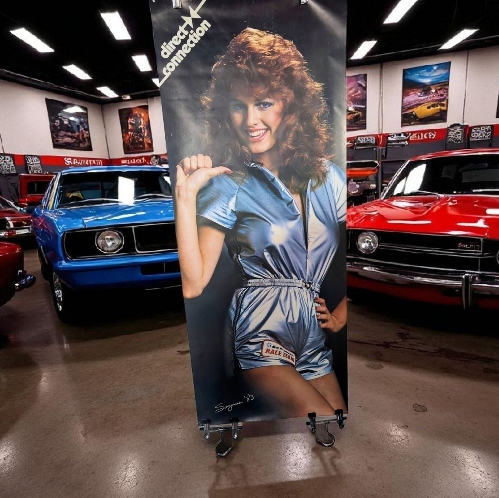 Vintage Miss Direct Connection Suzanne 1983  Dodge Plymouth Racing Poster